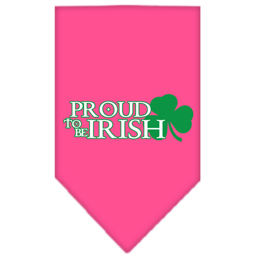 Proud to be Irish Screen Print Bandana Bright Pink Large